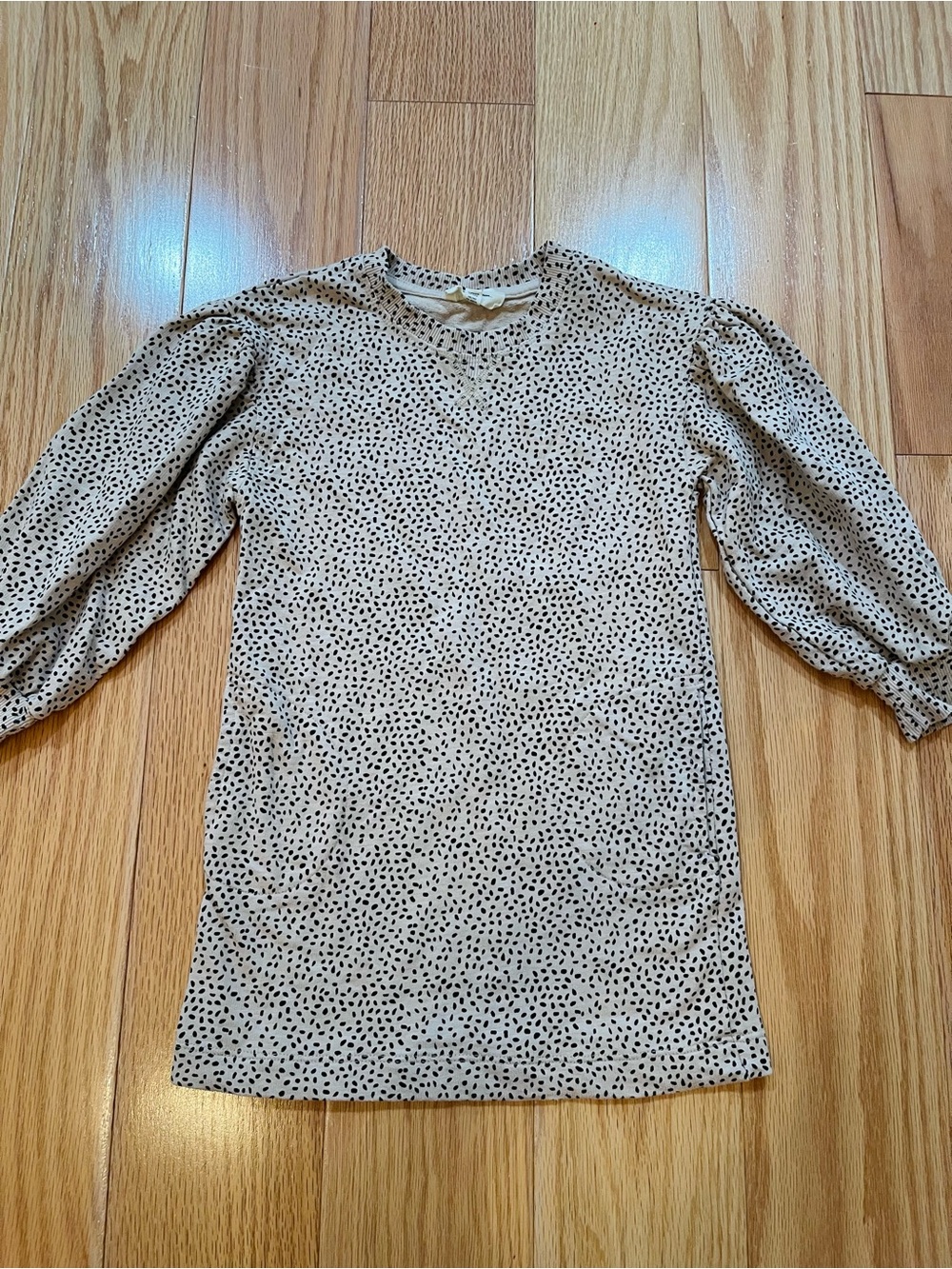 Jessica Simpson Cream Dress with Black Dot Print